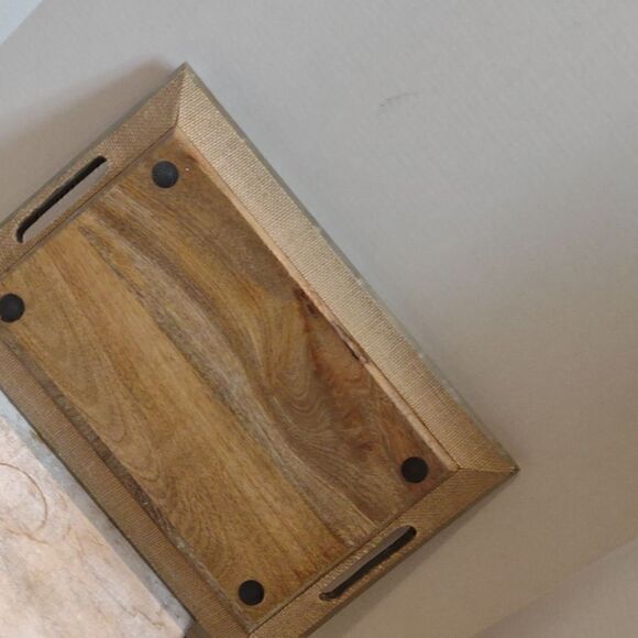 11 x 15" Chartreuse Board Wood Tray Metal trim - Picture 3 of 4